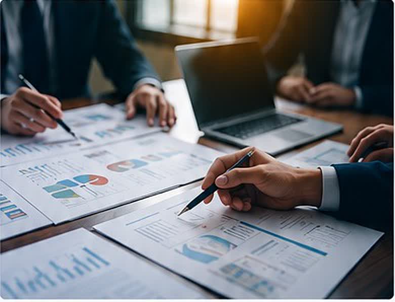 Equipo revisando planificación comercial